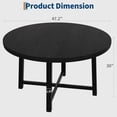 thumbnail image 2 of Bingirl 47 - inch Round Dining Table for 4, Modern Industrial Style, Thick Tabletop, Sturdy Metal Base, Space - Saving, Black - Perfect Kitchen and Dining Room Furniture, 2 of 7