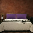 thumbnail image 2 of PiccoCasa 2 Pack Egyptian Cotton Pillowcases with Zipper Clourse King Dark Purple, 2 of 8
