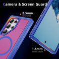 thumbnail image 5 of Dteck Magnetic Case for Samsung Galaxy S25 Ultra Compatible with Magsafe Dual Layer TPU+PC Military-Grade Protection Shockproof Rugged Protective Hybrid Cover for Galaxy S25 Ultra,Rose+Blue, 5 of 7