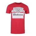 thumbnail image 1 of Budweiser - Camiseta Etiqueta para Hombre (Rojo Jaspeado), 1 of 2