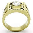 thumbnail image 3 of IP Gold(Ion Plating) Stainless Steel Ring with AAA Grade CZ in Clear for Women Clear Stone Color Style TK723 Size 10, 3 of 3