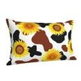 thumbnail image 2 of Kll Sunflower Cow Pillow Covers Envelope Closure,Super Soft And Cozy Fuzzy Fleece Pillow Case Cover 20"X30", 2 of 9