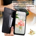 thumbnail image 3 of K-Lion for Samsung Galaxy A14 5G Wallet Case, Luxury Business Style Card Holder Cash Slot Magnetic Closure Shockproof Protective Case Premium Leather RFID Blocking Full Phone Cover ,Black, 3 of 6