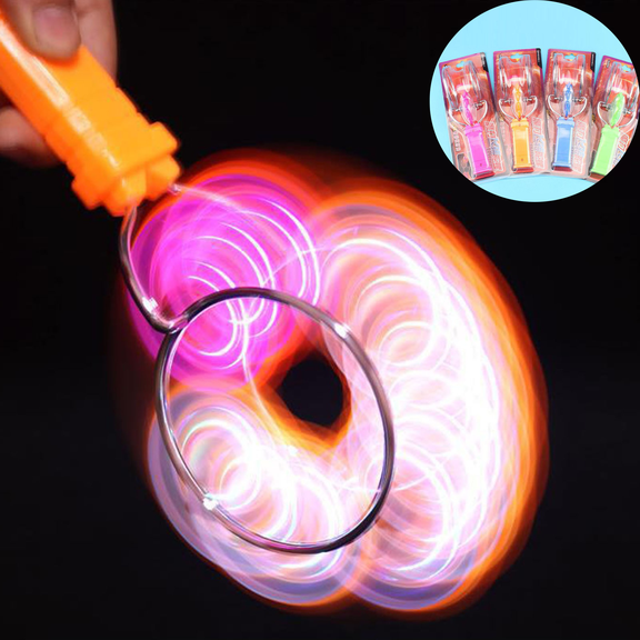 Magnetic Light Up Spinning Top Toy, Stocking Stuffers Handheld Gyro Spinner Fidget Toy, Kids Sensory Play Toy, Christmas Birthday Party Favor Gift for Toddler Boys Girls Ages 3 and Up