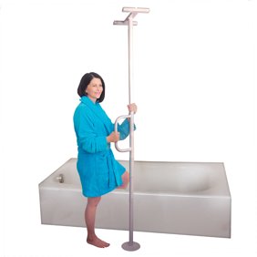 Stander Security Pole And Curve Grab Bar Elderly Tension Mounted