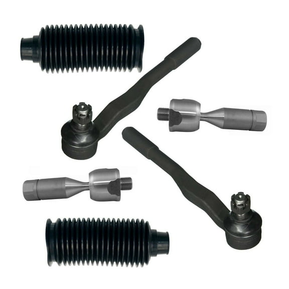 New Steering Kit 2 Inner Tie Rod Ends   2 Outer Tie Rod Ends   2 Rack & Pinion Below Boots Fits select: 1996-2002 TOYOTA 4RUNNER