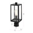 thumbnail image 2 of Elegant Lighting Veda 15 inch Outdoor Post light in Black, 2 of 6
