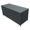thumbnail image 4 of Oakland Living 58-STORAGE-BK 113 gal Indoor & Outdoor Balcony Patio Deck Porch Pool Wicker Storage Box Trunk Bin with Metal Frame, Black, 4 of 6