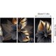 thumbnail image 2 of Conjunto de 3 carteles de lienzo - Patrón: Hoja de planta - Negro - Impresión moderna - Decoración de pared - Pintura de pared 3040cm -, 2 of 5