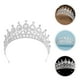 thumbnail image 3 of KAKOWELY Tiara de boda, corona de reina de cristal, diademas de novia blancas, tiaras de princesa, corona de diamantes de imitación, diadema para fiesta, accesorios para el cabello, 3 of 5