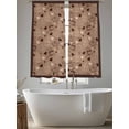 thumbnail image 5 of Brown Coffee Cup Sheer Curtains 63 Inch Length 2 Panels Set Window Treatments, Vintage Coffee Beans Love Heart Rod Pocket Semi Curtains for Living Room/Bedroom/Kitchen Décor, 104"W x 63"L, 5 of 7