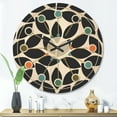 thumbnail image 2 of Designart 'Black and White Geometric Pattern XII' Mid-Century Modern Wood Wall Clock, 2 of 5