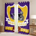 thumbnail image 2 of Erosebridal Eat Sleep Curtains for Living Room, American Football 30%-50% Blackout Curtains Set of 2 (52x63), Sports Lover 30%-50% Black Out Curtains, Window Drapes Bedroom Decor, 2 of 6