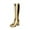 Gold, variant on Women's Leather Knee High Platform Boots With Full Zipper Closure And High Heels For A Stylish And Confident