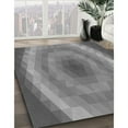 thumbnail image 2 of Ahgly Company Indoor Square Patterned Carbon Gray Area Rugs, 4' Square, 2 of 6