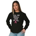 thumbnail image 3 of Big Or Small Save Them All Pink Women's Long Sleeve T Shirt Brisco Brands L, 3 of 6