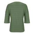 thumbnail image 6 of TODOZO Button Down Shirts for Women Womens Shirts Summer Blouses for Women 2025 Womens Half Sleeve Cardigan Shirt Cropped Button Down Tops Oversized Lightweight Ribbed Knit Top Green Xl, 6 of 7