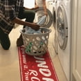 thumbnail image 6 of Ottomanson Non-Slip Rubberback Text 2x5 Laundry Room Runner Rug, 20" x 59", Red, 6 of 8