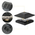 thumbnail image 2 of C Cattleya 12-Pack Black Solar LED Outdoor Post Cap Lights with Hammered Lens, 2 of 8