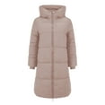 thumbnail image 3 of Breezora Women Long Knee Length Padded Coat Slim Fit Hooded Casual Jacket for Cold Weather Outerwear S Size Khaki, 3 of 9