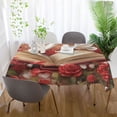 thumbnail image 6 of YAZAOO Square Tablecloth Red Roses White Doves Printing Pattern Tableclothes, 6 of 9