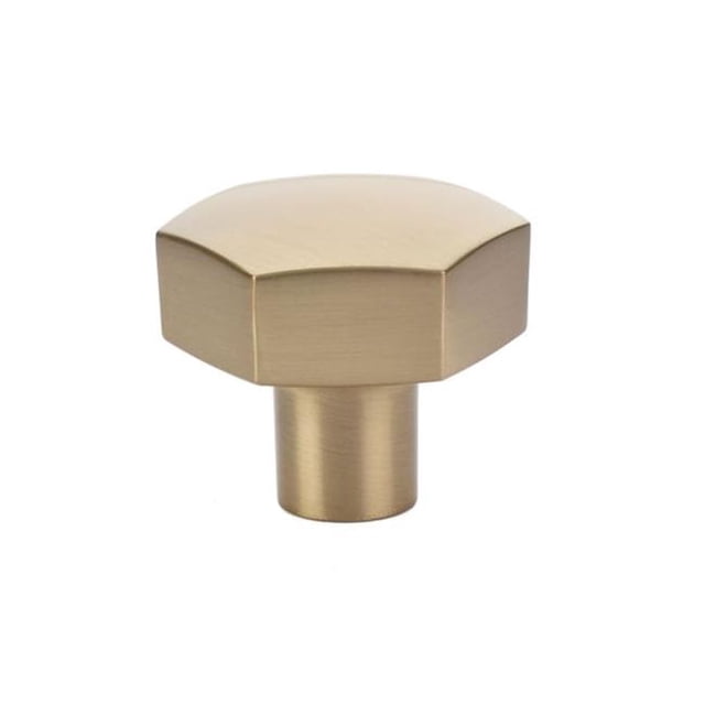 Pommeau d'Armoire Hexagonale Mod de 1,5 Po&44; Laiton Satiné