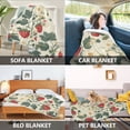 thumbnail image 2 of Yayeee Throw Blanket for Couch Soft Warm 50" x 60" Sofa Chair Bed Decoration, Small Strawberry Pattern, 2 of 7