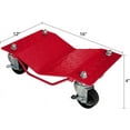 thumbnail image 2 of COZONY Car Tire Dolly, 4 Pcs Steel Tire Moving Dolly, Heavy Duty Vehicle Auto Repair Dolly, Each 1500lbs, 360° Rotatable, Red, 2 of 6
