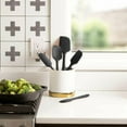 thumbnail image 2 of 6 Pack Kitchen Silicone Cooking Utensils Kit Non-stick Spatula Turner Black, 2 of 5