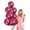 Burgundy Red, variant on Silver Chrome Balloons - 12 Inch Latex Balloons - 36 Pack