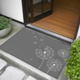 thumbnail image 5 of 2x3 Door Mat Rug, Grey Dandelion Non-Skid Rubber Backing Large Rectangle Rugs - Living Room Bedroom Home Office, Abstract Art Simple Floral Indoor Floor Mat Carpets Washable Rug, 5 of 9