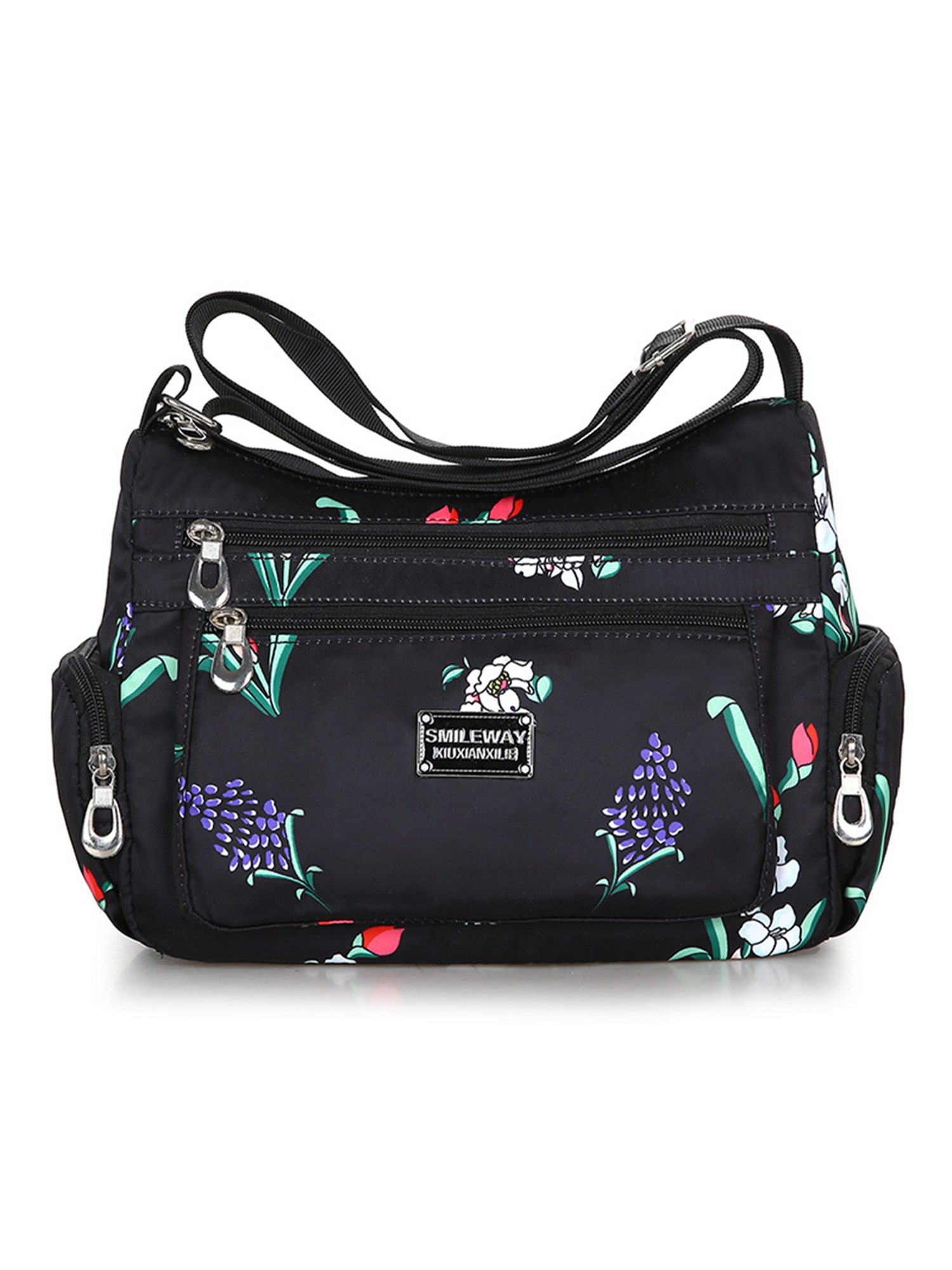 Frontwalk Womens Nylon Large Capacity Crossbody Bags Multi Pockets