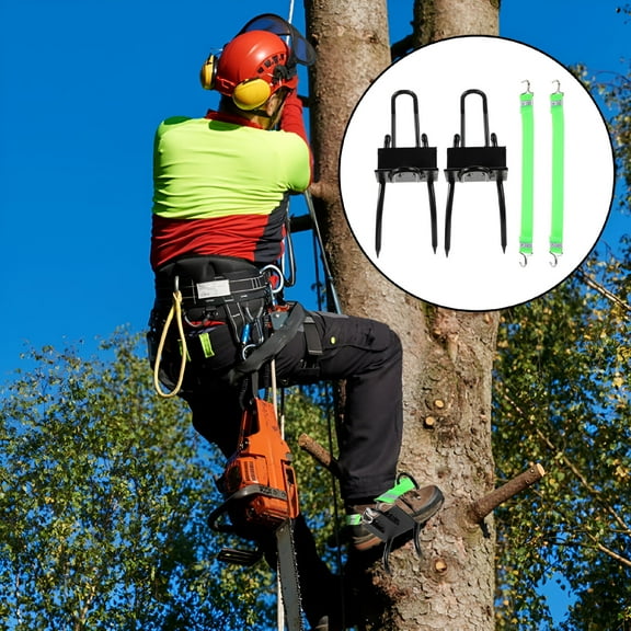 BESTSKY Tree Climbing Spikes Shoes with Stretch Straps for Pole Climbing Tools