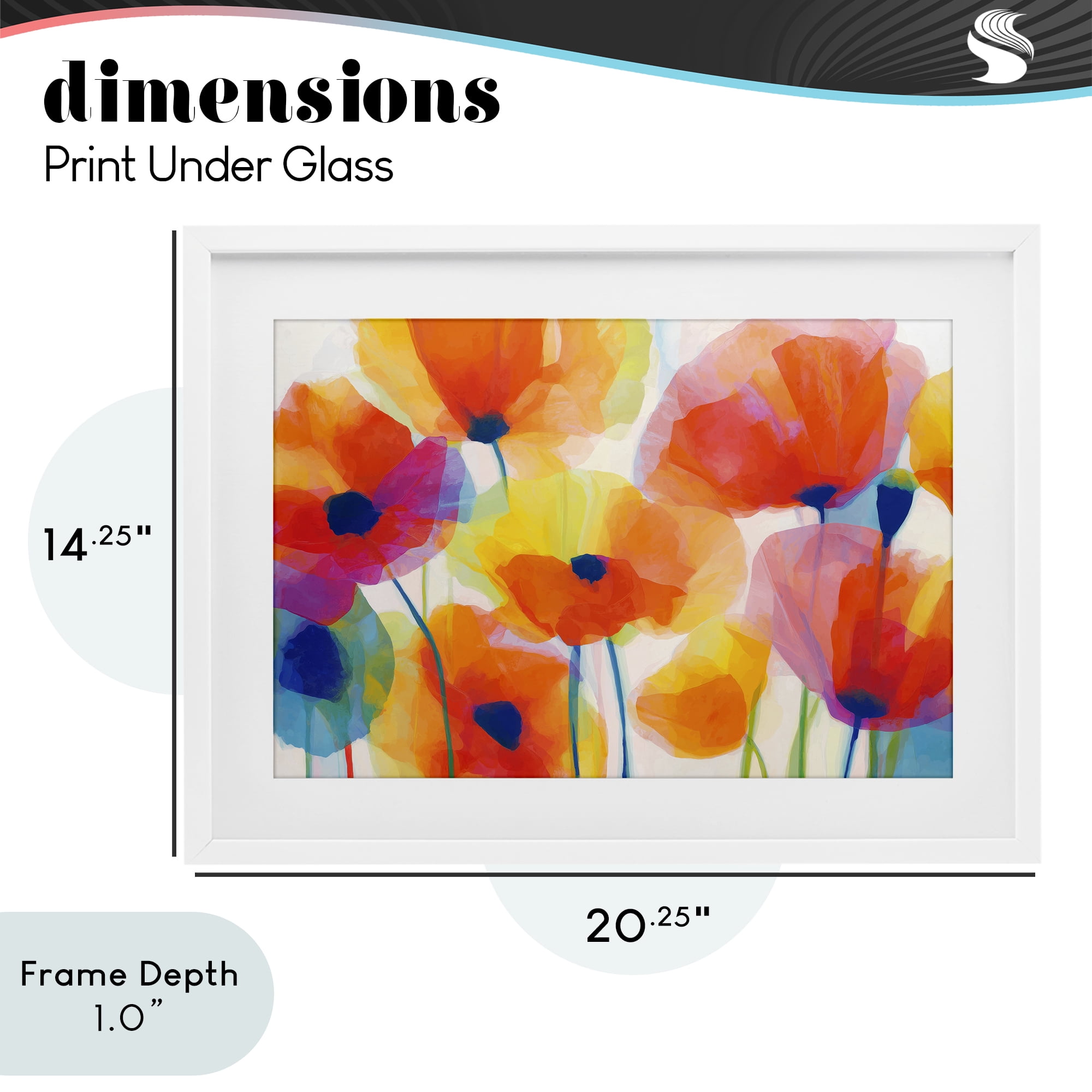 Stupell Industries Poppies At Golden Hour White Framed Print Under Glass, design by Chromatic Storm Studio