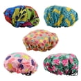 thumbnail image 1 of MasteelfCA 5Pcs Waterproof Bathing Printed Pattern Shower Caps for Bathroom Home, 1 of 8