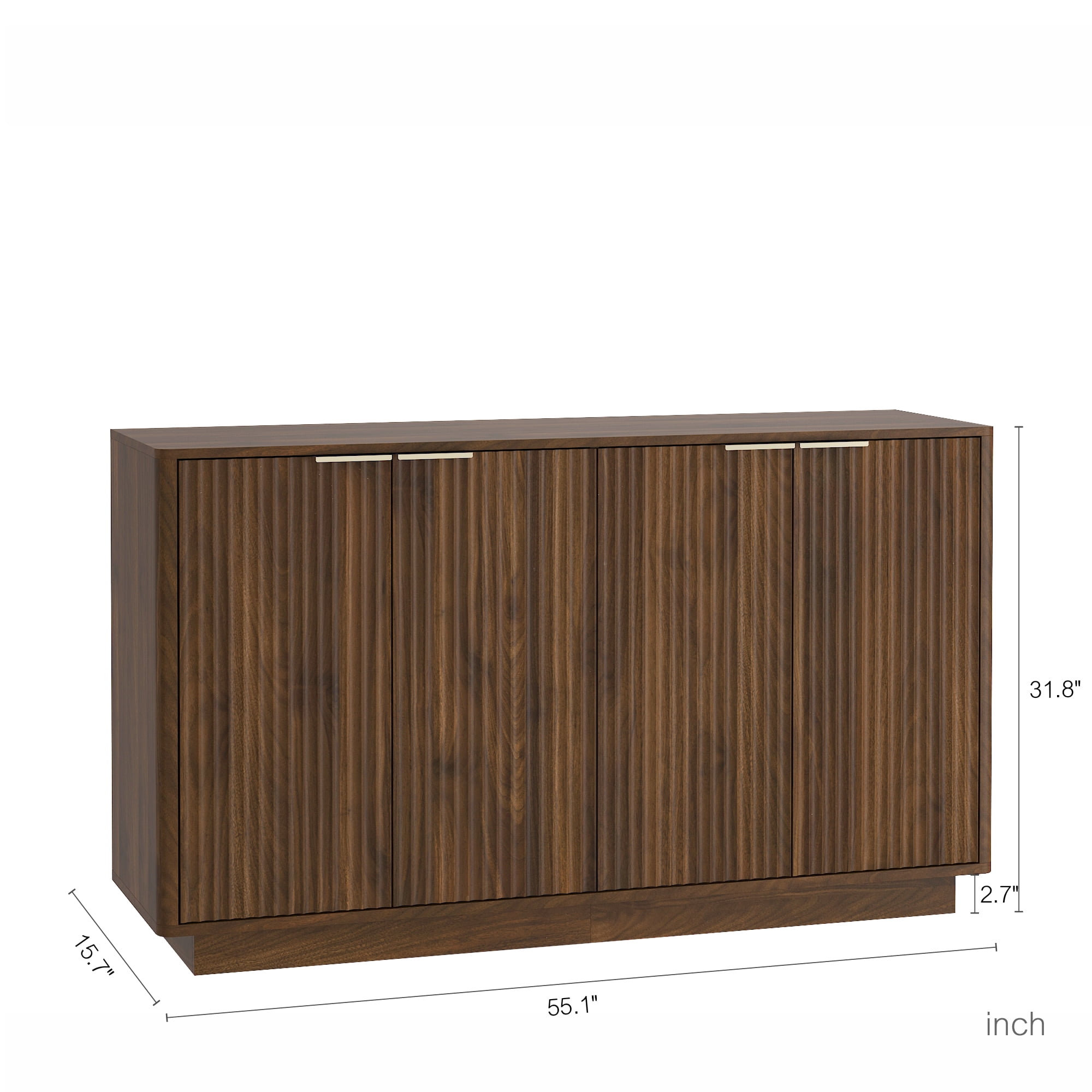 TrumanPick Buffet Cabinet with Storage, Modern Accent Sideboard with Adjustable Shelves, Buffet Table Media Console Cabinet for Entryway Living Room Kitchen Dining Room Hallway, Walnrt