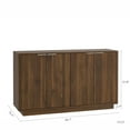 thumbnail image 2 of Aukfa Fluted Wood Sideboard Buffet Cabinet with Adjustable Shelves, Accent Storage Cabinet,Walnut, 2 of 5