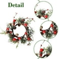 thumbnail image 5 of Wovilon Christmas Candle Rings Artificial Red Berries Cedarwood Needles Garland Candle Rings For Pillars Wedding Centerpiece Christmas Table Decoration For Front Door, 5 of 6