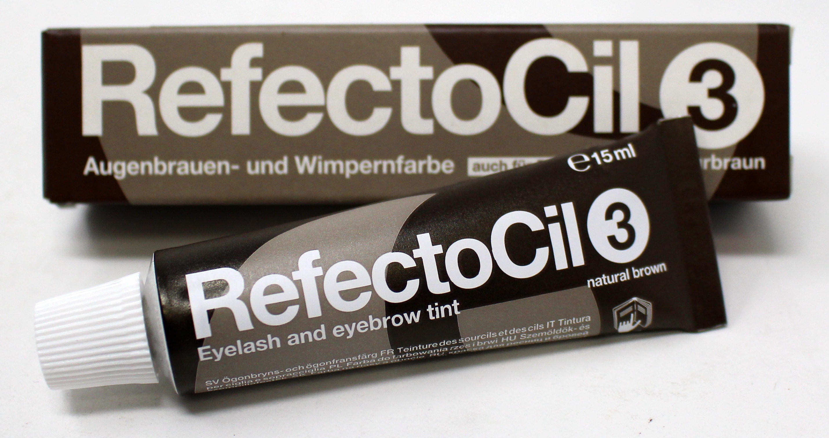RefectoCil Eyelash and Eyebrow Tint 3 Natural Brown 0.5 Ounce