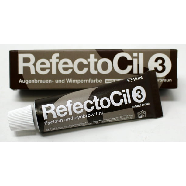 RefectoCil Eyelash and Eyebrow Tint 3 Natural Brown 0.5 Ounce - Walmart ...