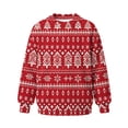 thumbnail image 7 of BLVB Kids Ugly Christmas Sweater Girls Boys Holiday Pullover Crewneck Long Sleeve Tops Knitwear for Aged 5-15 Years(Red-02,14-15 Years), 7 of 7