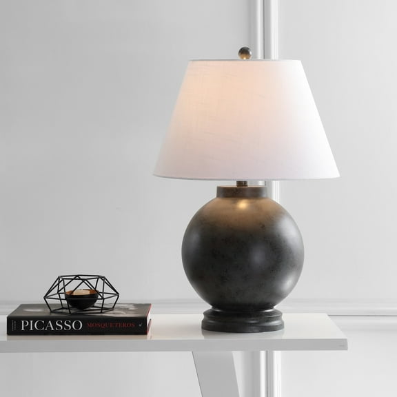 Sophie 26" Resin LED Table Lamp, Dark Gray