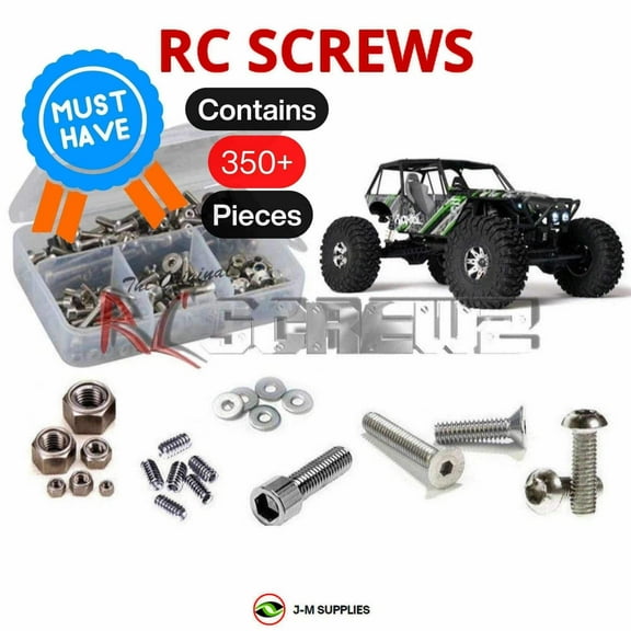 RCScrewZ Stainless Screw Kit axi004 for Axial Racing Wraith RTR 1/10 4WD Rock Racer (#90018) | SET