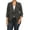 Medium Polka Black, variant on Moa Collection Women's Chic Plus Size Office Blazer – Rolled Up 3/4 Sleeves Open Front