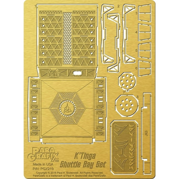 Star Trek - Klingon K'Tinga Shuttle Bay 1/350 scale Photoetch Set (PGX219)