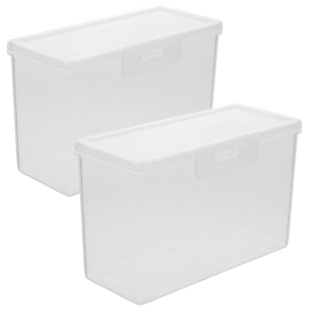 Contenedor de plástico para almacenamiento de queso crema, 2 uds., con tapa, contenedor de queso transparente para nevera