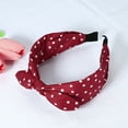 thumbnail image 6 of Unique Bargains 1 Pcs Bowknot Headband with Bunny Ears Hairband for Women 2.17 Inch Red, 6 of 7