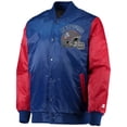 thumbnail image 2 of Men's Starter Royal/Red New England Patriots Locker Room Throwback Satin Varsity Full-Snap Jacket, 2 of 4