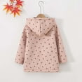 thumbnail image 6 of Girls Hooded Trench Coat Winter Pea Coat Warm Overcoat Elegant Notched Collar Jacket with Pocket Solid Color Casual Windbreaker Children's Parka for School Pink 3-4 Years, 6 of 7