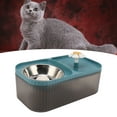 thumbnail image 2 of Blue Cat Water Fountain Food Bowl High Capacity Quiet 2 In 1 Pet Feeder Water Dispenser Feeding Machine, 2 of 8